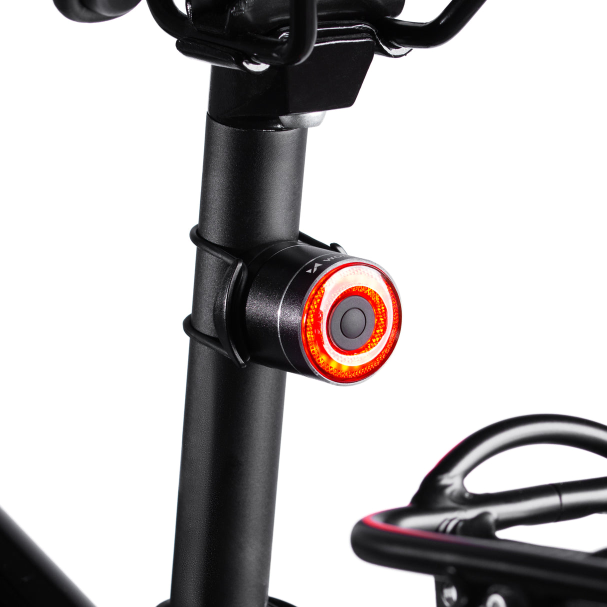 Lanterna traseira de LED para bicicleta Wozinsky WRBLB3 USB-C com luz vermelha e sensor STOP - preta