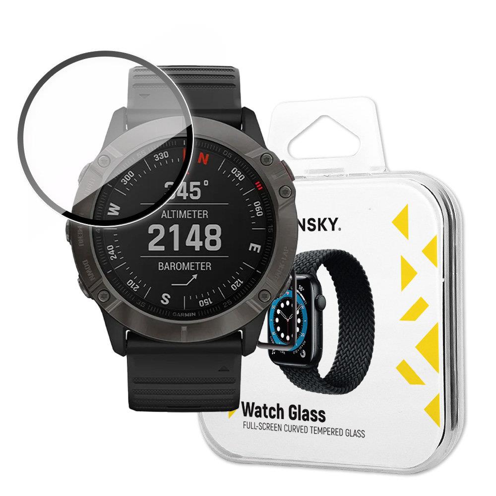 Vidro híbrido Wozinsky Watch Glass para Garmin Fenix 6 Pro preto