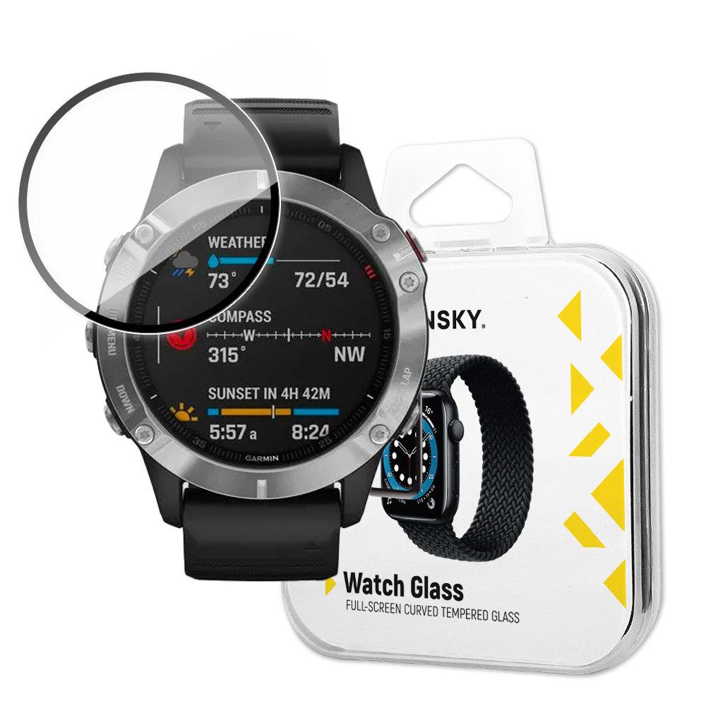 Vidro híbrido Wozinsky Watch Glass para Garmin Fenix 6 preto