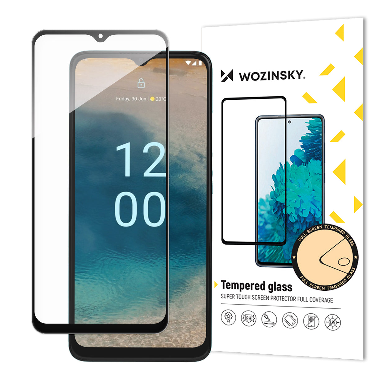Wozinsky Full Glue Vidro Temperado para Nokia G22 9H cobertura total da tela com borda preta