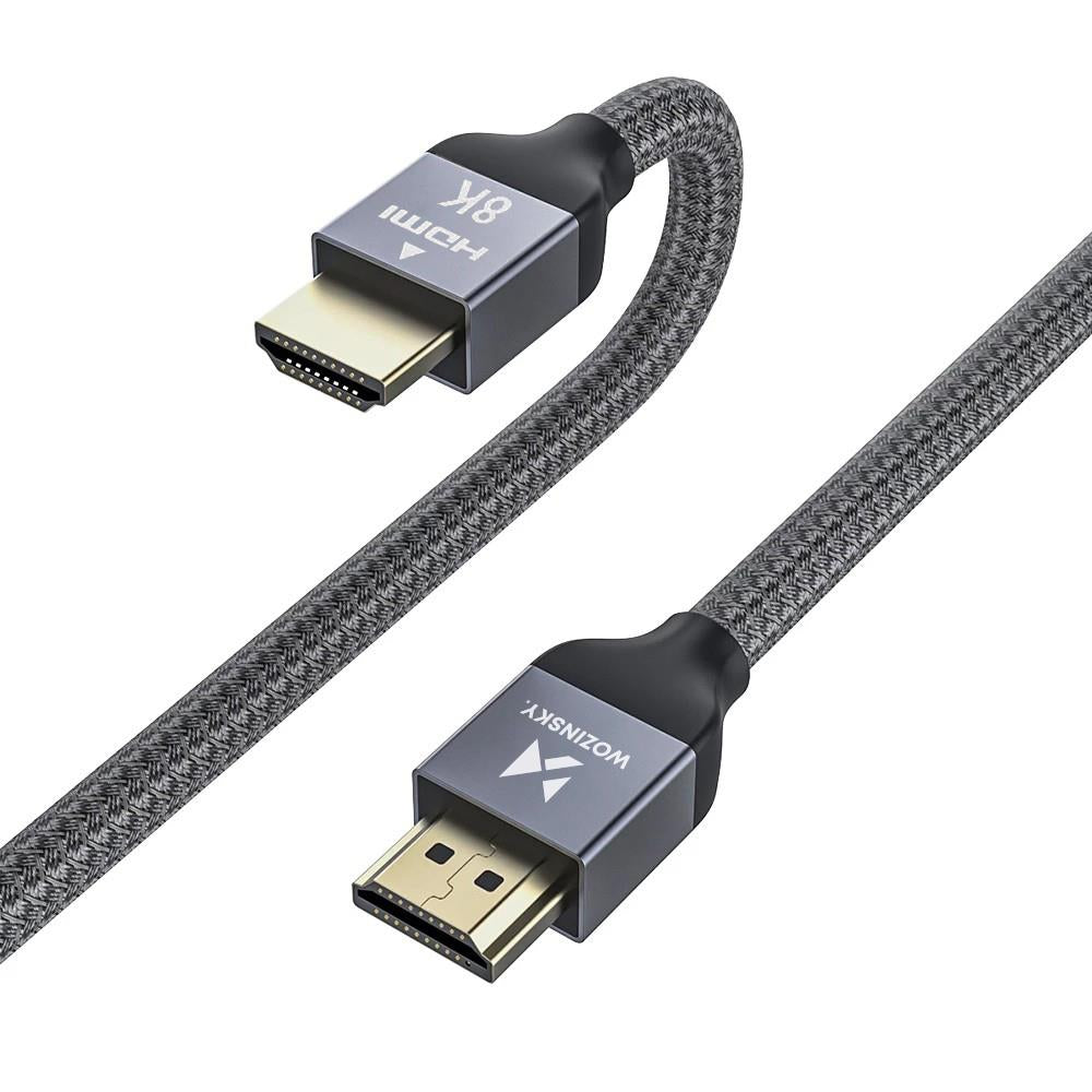 Wozinsky cabo HDMI 2.1 8K 60 Hz 48 Gbps / 4K 120 Hz / 2K 144 Hz 1 m prateado (WHDMI-10)
