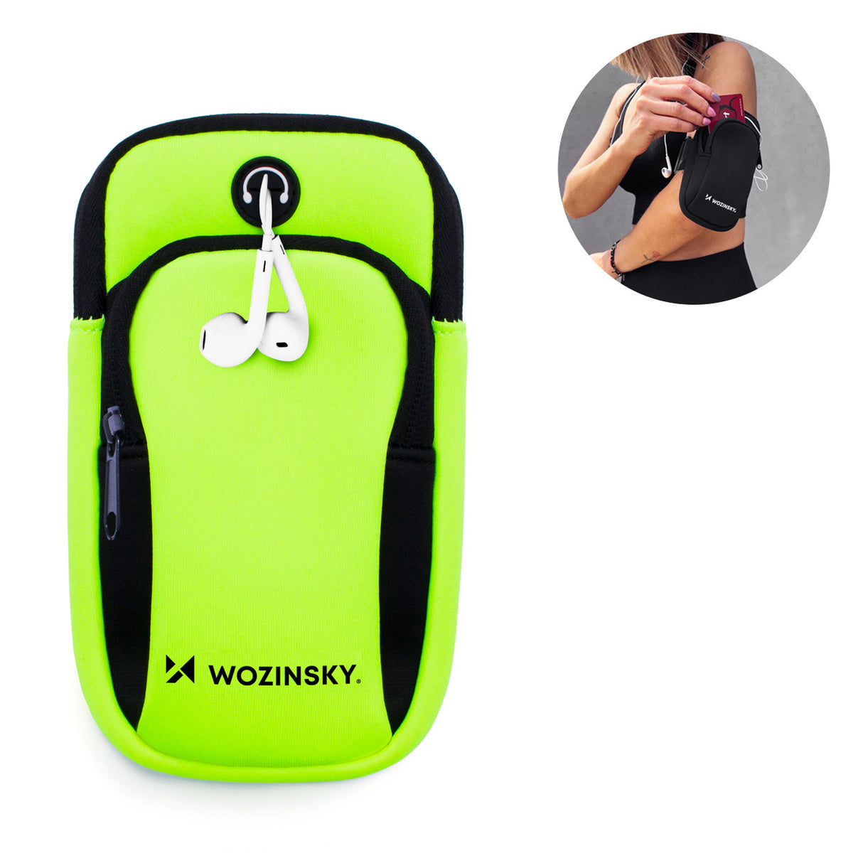 Wozinsky braçadeira para corrida para telefone verde (WABGR1)