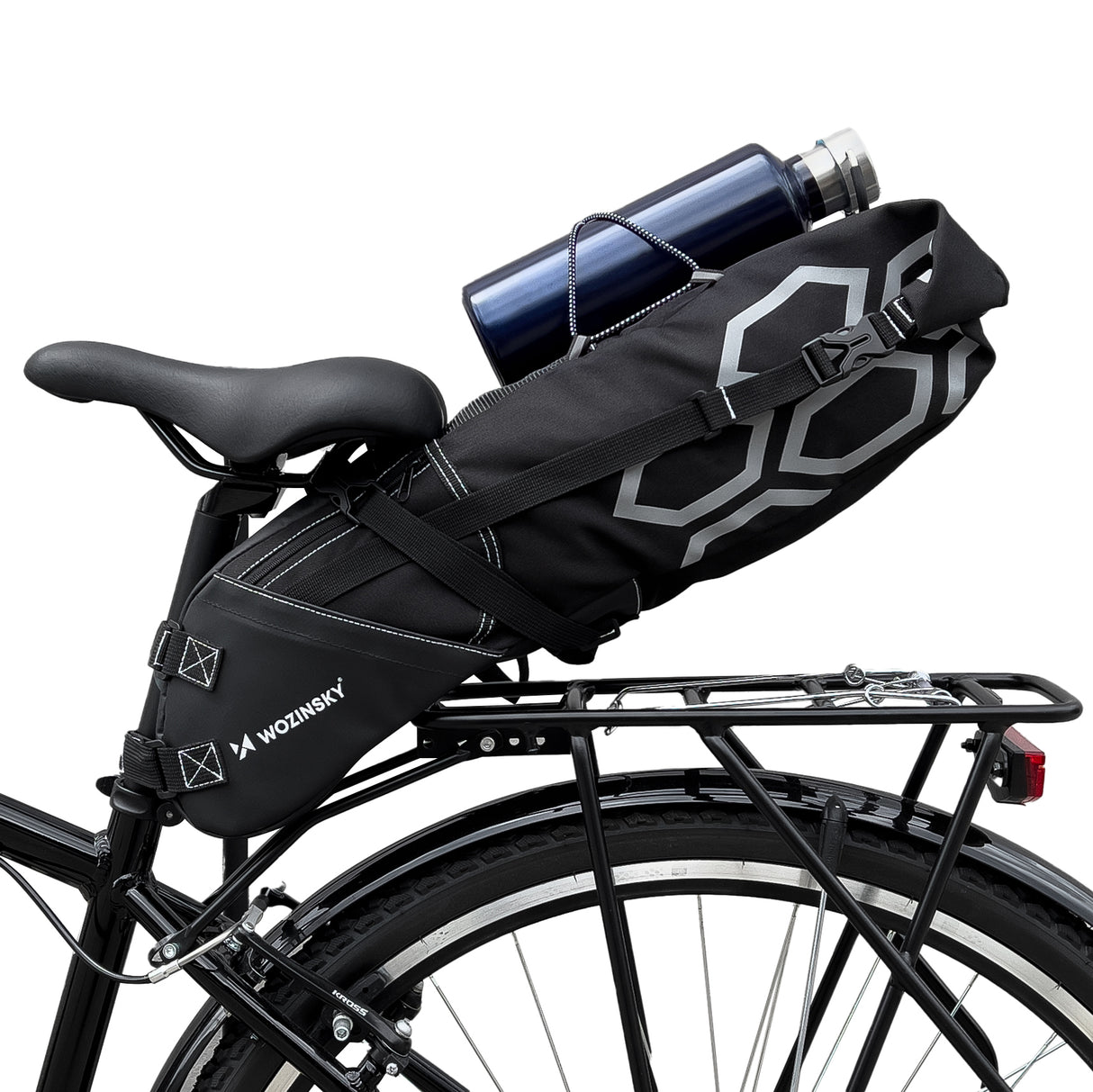 Wozinsky pequena bolsa de bicicleta sob o selim 0,6 l preto (WBB8BK preto)