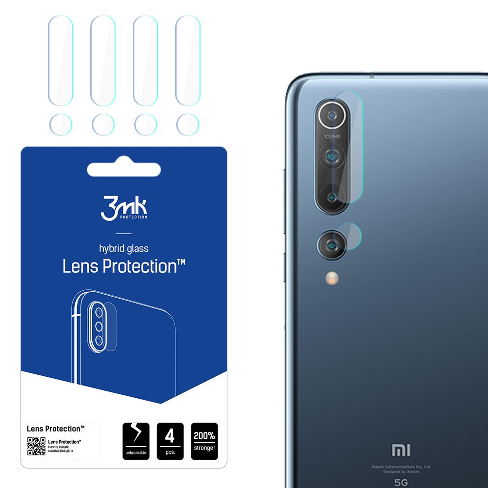 Vidro híbrido 3mk Lens Protection™ para câmera do Xiaomi Mi 10 5G