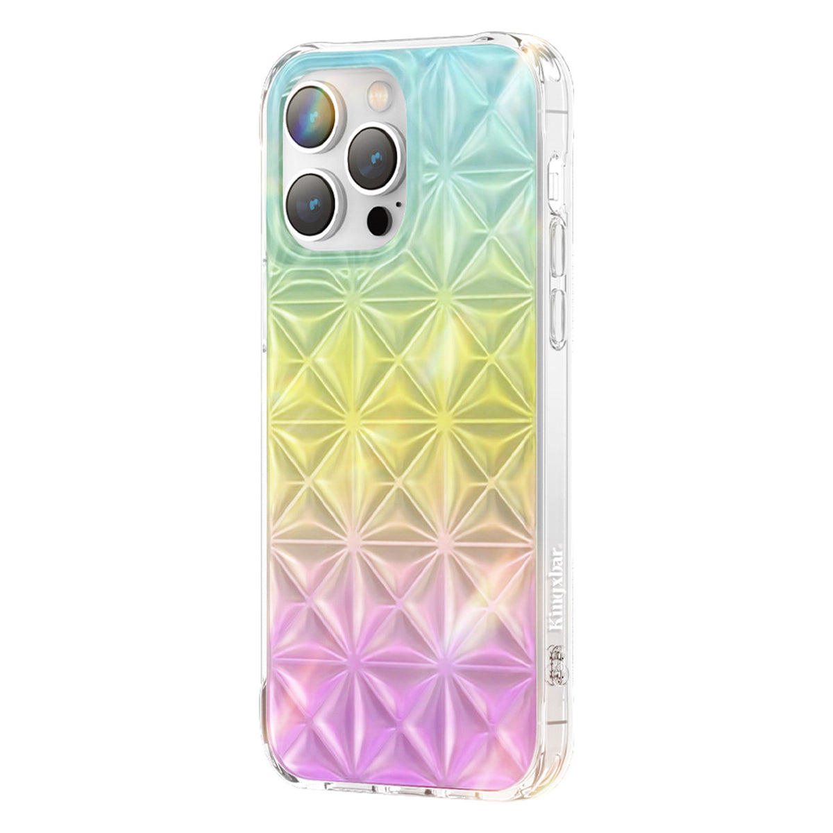 Capa Kingxbar Miya Series para iPhone 14, capa traseira arco-íris