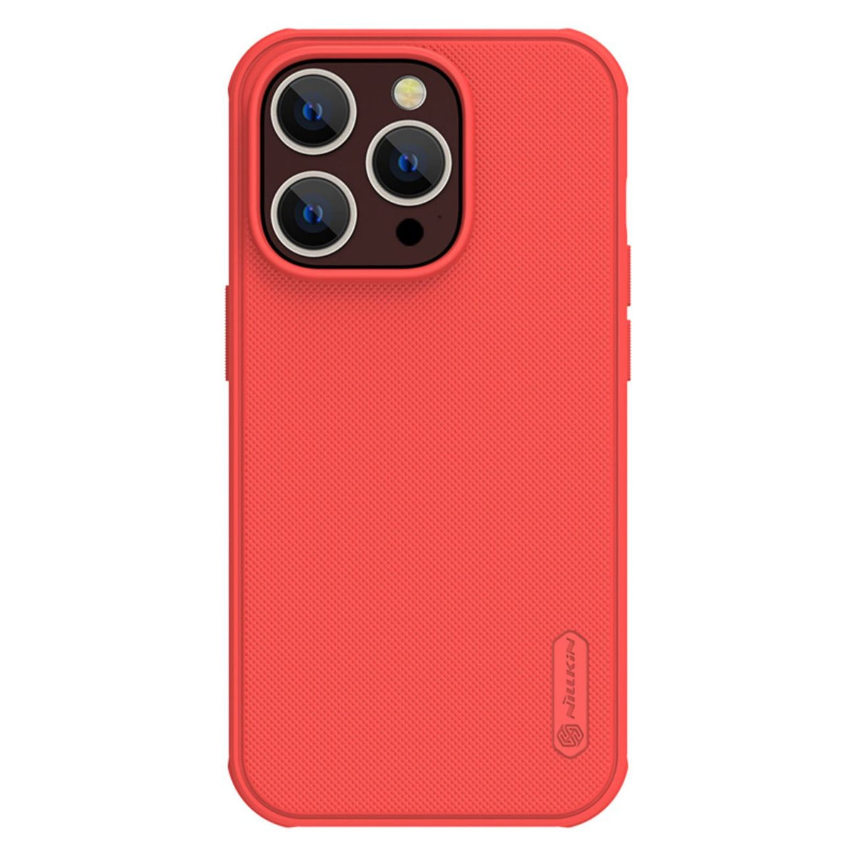 Capa Nillkin Super Frosted Shield Pro para iPhone 14 Pro, capa traseira vermelha.