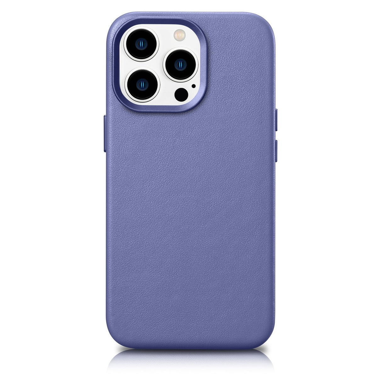 Capa iCarer de Couro, estojo de couro natural para iPhone 14 Pro Max na cor lilás claro (WMI14220708-LP) (compatível com MagSafe)