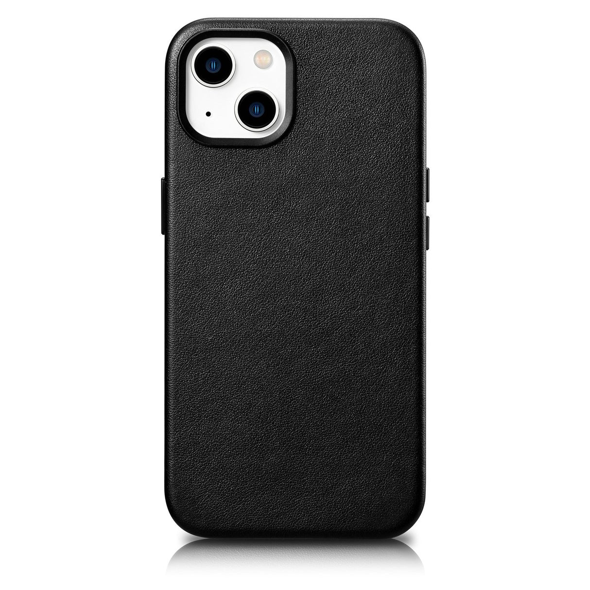Capa iCarer de Couro, estojo de couro natural para iPhone 14 preto (WMI14220705-BK) (compatível com MagSafe)