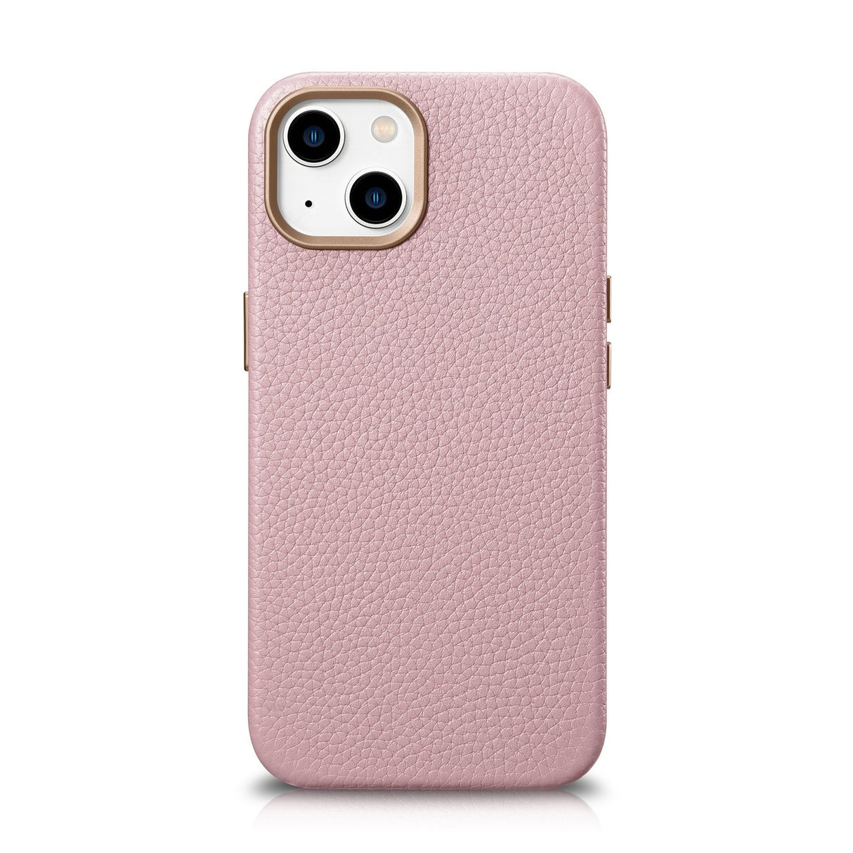 Capa de Couro Premium Litchi iCarer, estojos de couro para iPhone 14 com MagSafe magnético, cor rosa (WMI14220709-PK)