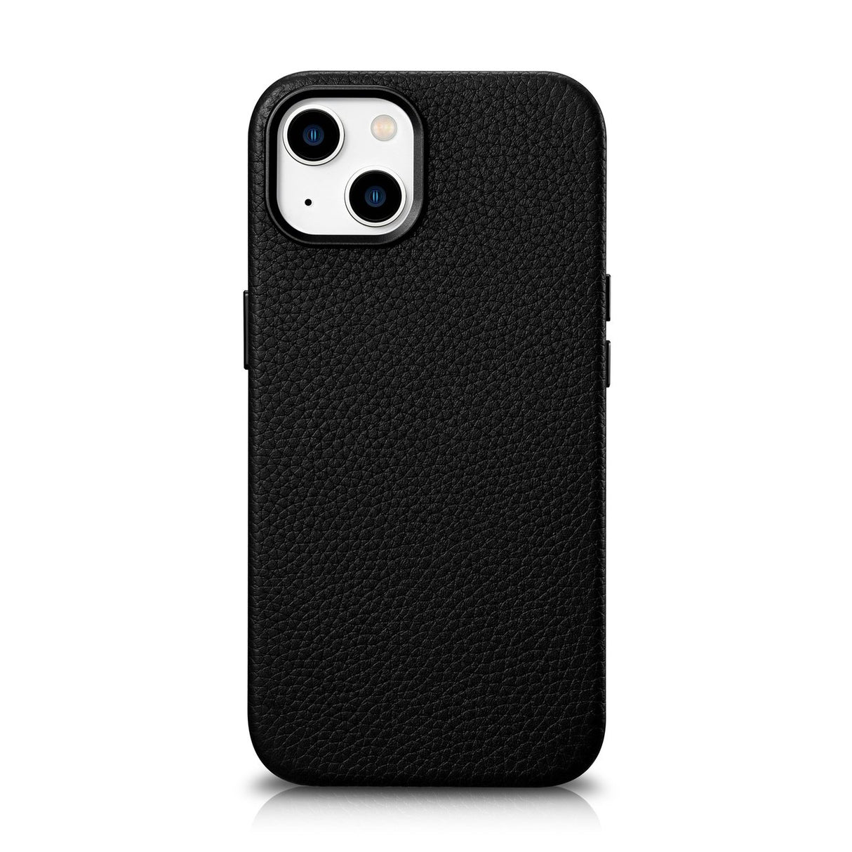 Capa de Couro Premium Litchi iCarer, estojos de couro para iPhone 14 Plus com MagSafe magnético, na cor preta (WMI14220711-BK)