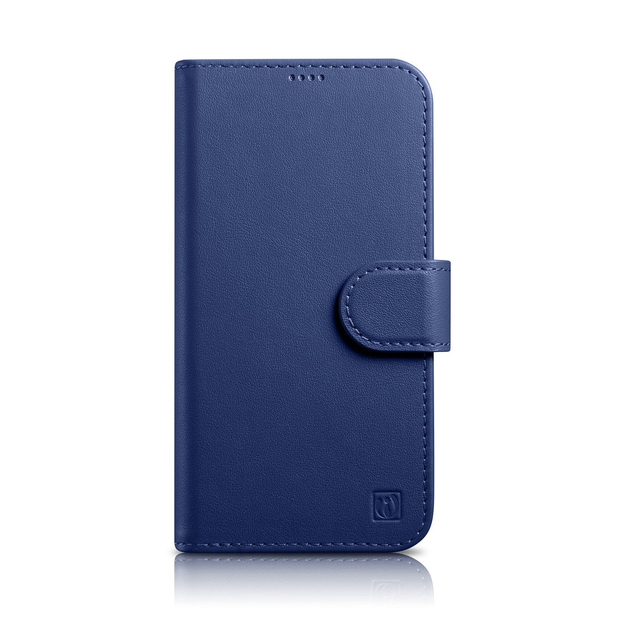 Capa Carteira iCarer 2 em 1 para iPhone 14 Plus, capa de couro com aba Anti-RFID azul (WMI14220727-BU)