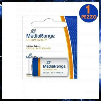 Pilhas de lítio Mediarange CR123A 3V 1300mAh