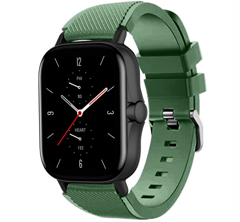 Pulseira Bracelete Universal Preto 22mm Amazfit GTR / Stratos / Huawei / Samsung Verde Oliva