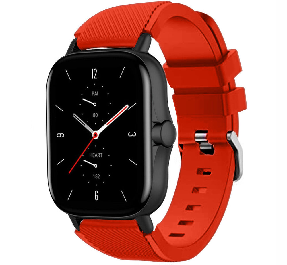 Pulseira Bracelete Universal Preto 22mm Amazfit GTR / Stratos / Huawei / Samsung Vermelho