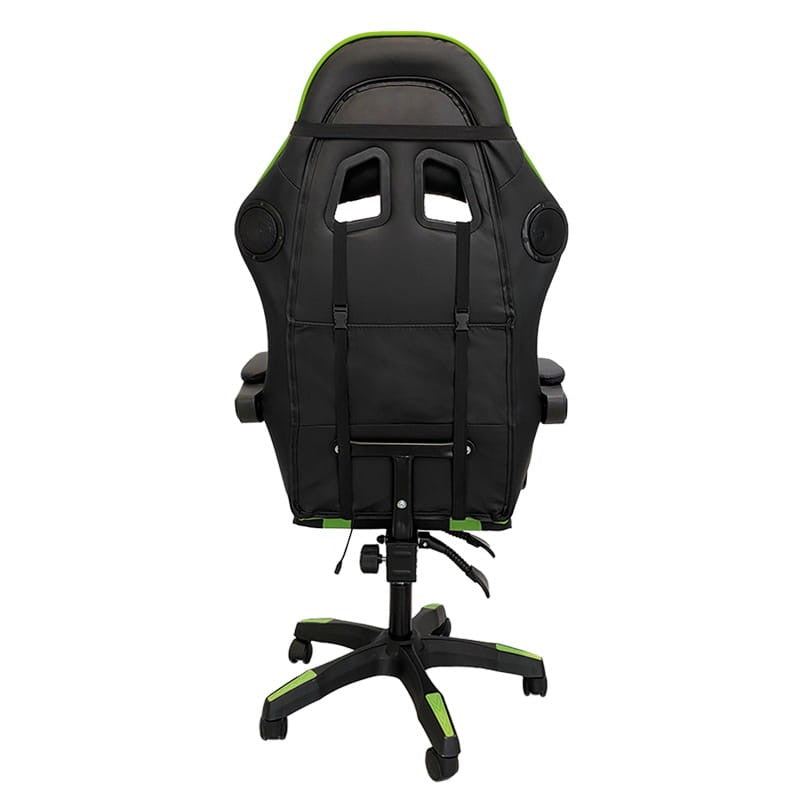 Cadeira Gaming com Coluna Bluetooth e Massagem Verde