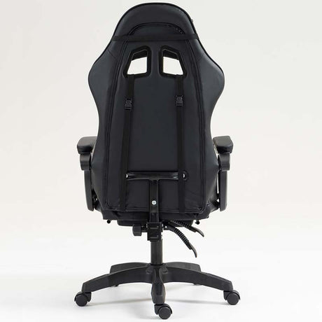 Cadeira Gaming Massagem 7 pontos Preto Apoio para os pés