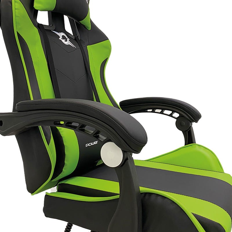 Cadeira Gaming Ajustável Preta/Verde