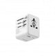 Adaptador de Viagem Internacional UC606W com 2 Portas USB-C e USB-A 2.4A – Branco