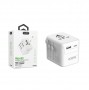 Adaptador de Viagem Internacional UC606W com 2 Portas USB-C e USB-A 2.4A – Branco
