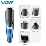 Kit de Grooming Profissional VGR V-172 – Máquina de Corte e Aparadores Multifunções - Multi4you®