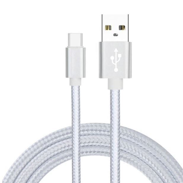 Cabo USB-C para USB Resistente Revestido de Nylon (2m) Dados e Carregamento - Multi4you®