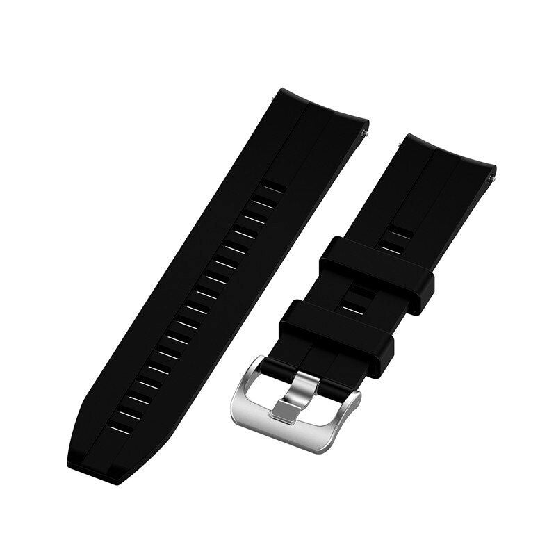 Pulseira de Substituição 22mm Xiaomi Amazfit Stratos 3 / Stratos 2S / Stratos / Pace / GTR 47mm / Ticwatch / Huawei / Samsung Silicone (Preto)