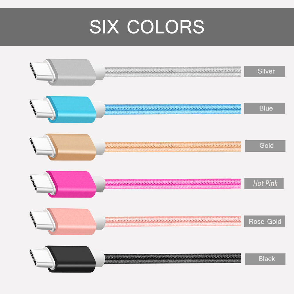 Cabo USB-C para USB Resistente Revestido de Nylon (2m) Dados e Carregamento - Multi4you®