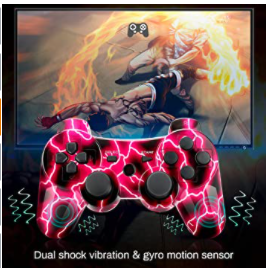 Comando Wireless DualShock 3 - para Sony PS3 - ROSA DETALHES EM PRETO- Multi4you®