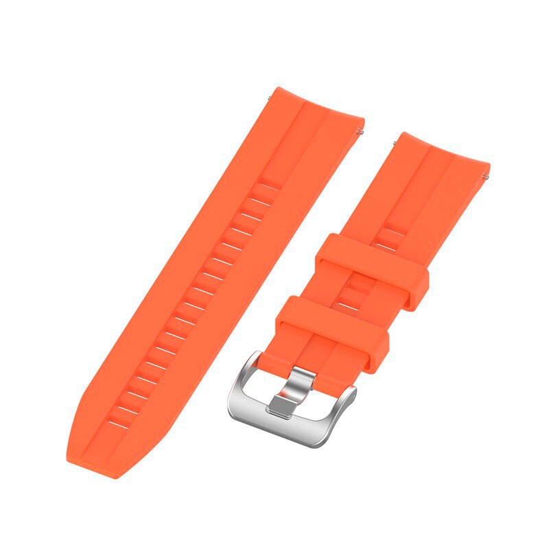 Pulseira de Substituição 20mm Xiaomi Amazfit GTS / Bip / Bip Lite / Bip S / GTR 42mm / Realme Watch / Ticwatch / Huawei / Samsung Silicone Rut (Laranja)