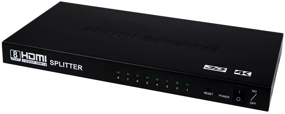 Splitter Multiplicador HDMI 1 x 8  1 Entrada com 8 Saídas 4K x 2K 3D