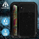 Love Mei Capa Hermética Apple iphone Xs Max Standard Militar Vidro Temperado