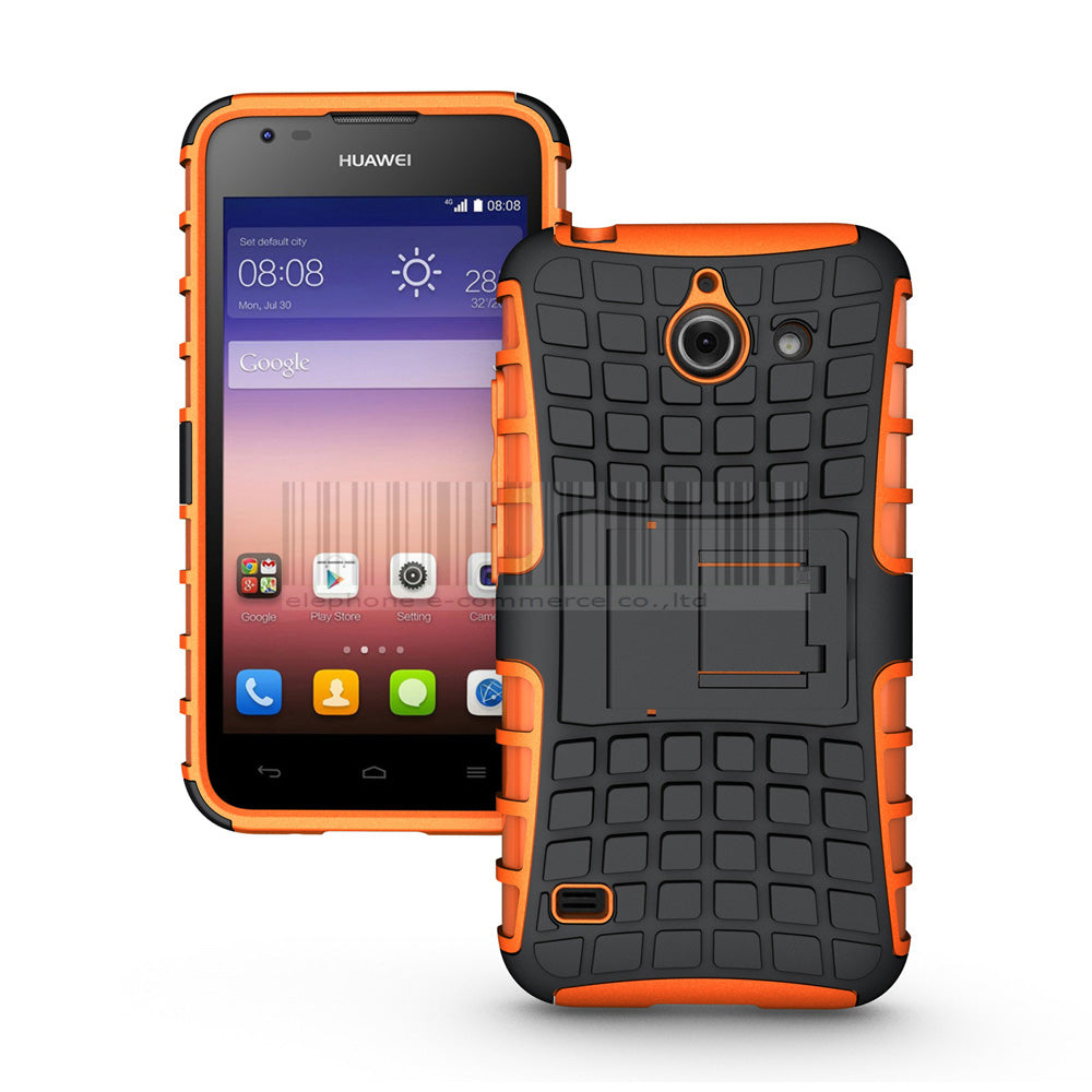 Capa Pneu Anti-Choque Resistente para Huawei Ascend Y550 - Laranja