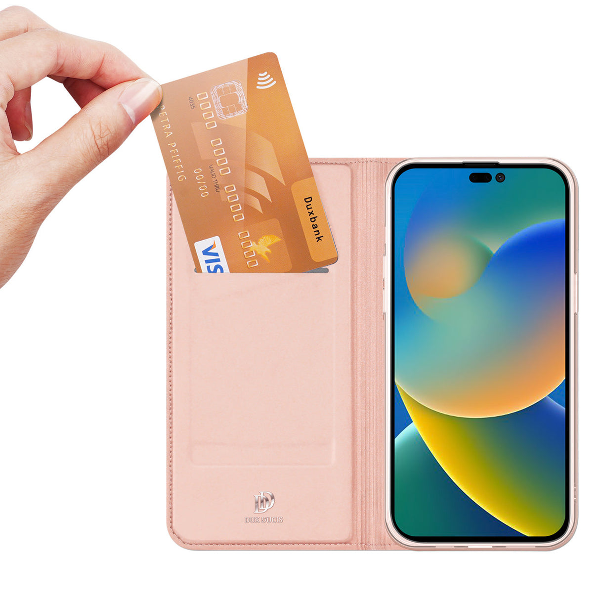 Dux Ducis Skin Pro Capa Flip Cover iPhone 14 PRO Rosa