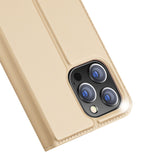 Dux Ducis Skin Pro Capa Flip Cover iPhone 14 PRO Dourado