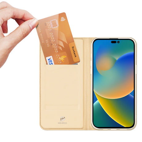 Dux Ducis Skin Pro Capa Flip Cover iPhone 14 PRO MAX Dourado