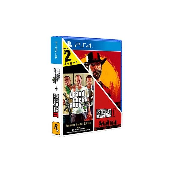 Jogo Pack GTA V + Red Dead Redemption 2 PS4