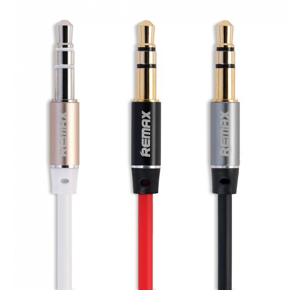 Cabo REMAX mini tomada auxiliar de 2 metros branco