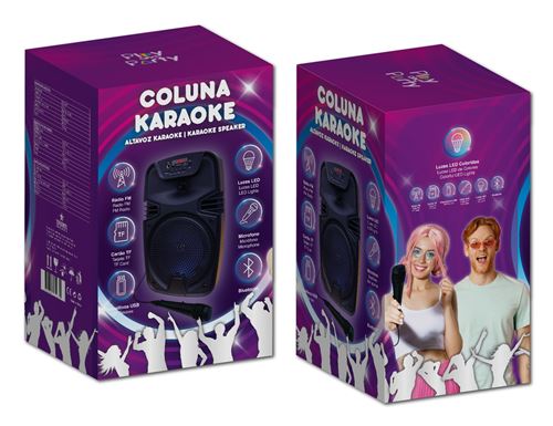 Coluna BT Karaoke C/Mic ZQS-6108