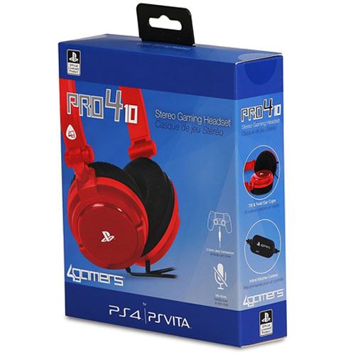 Auscultadores Gaming Pro 4.10 Vermelho - PS4