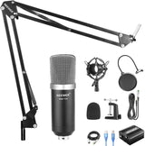 Microfone de Estúdio Neewer NW-700 - Kit Microfone + Suporte + Filtro de Gravação + Carregador + Acessórios