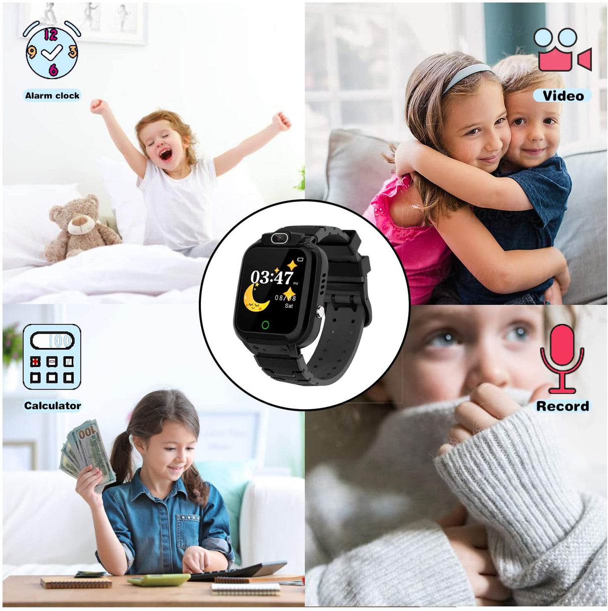 Smartwatch Kids Multimídia e Jogos - Preto X21