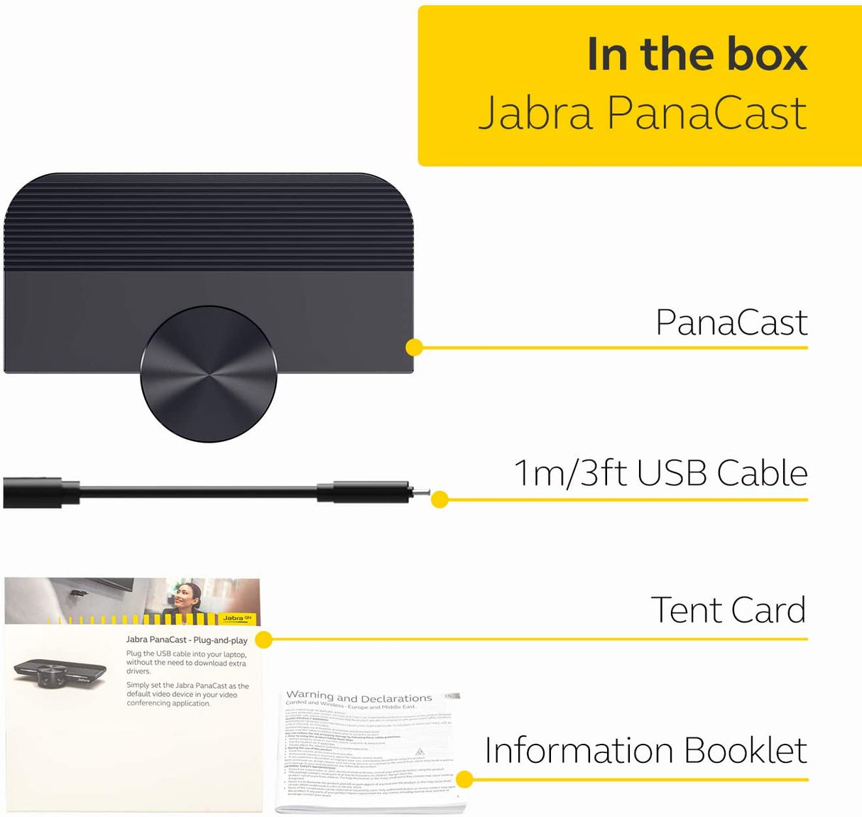 Jabra PanaCast 4K Câmara panorâmica de videoconferência