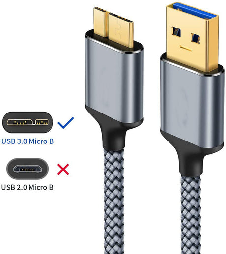 Cabo Dados Nylon Micro USB-B 3.0 1M