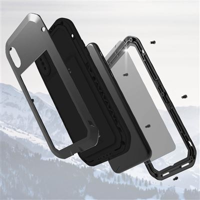 Love Mei Capa Hermética Apple iphone Xs Max Standard Militar Vidro Temperado