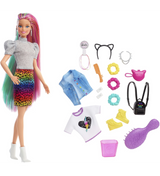Barbie Leopard Rainbow Hair
