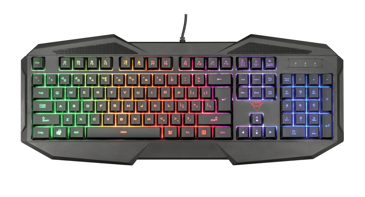 TRUST Bundle Kit 4-in-1 GXT 1180RW Gaming Teclado + Rato + Auscultador + Tapete