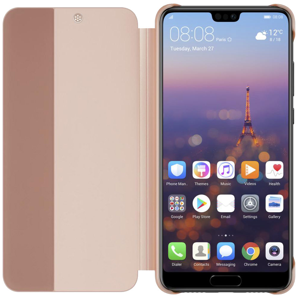 Capa Original para Huawei P20 Smart View Flip Cover Pink