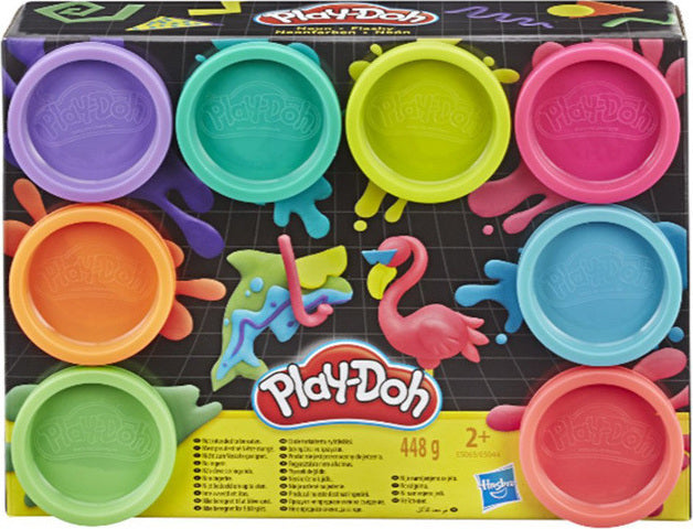Hasbro Play-Doh Neon Pote Massa de Modelar Pack 8
