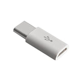 Carregamento de sincronização de dados do adaptador Micro USB para USB Tipo-C branco