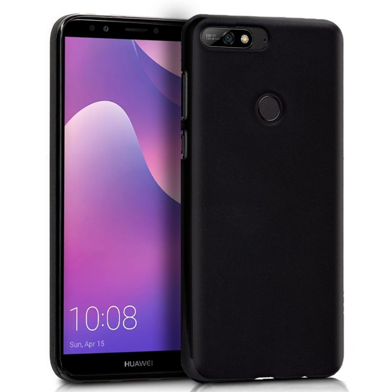 Capa Silicone Huawei Y7 (2018) / Honor 7C (Preto)